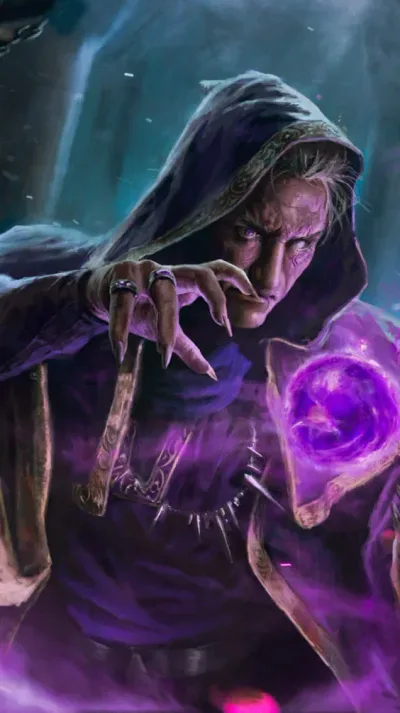 Arte autoral de carta de Arcanum: criatura dark fantasy 1
