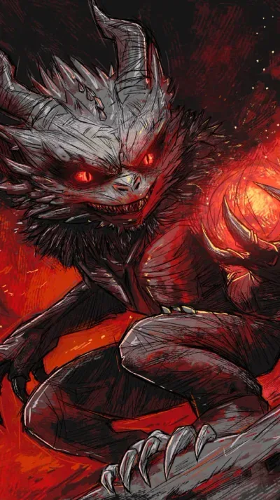 Arte autoral de carta de Arcanum: criatura dark fantasy 2