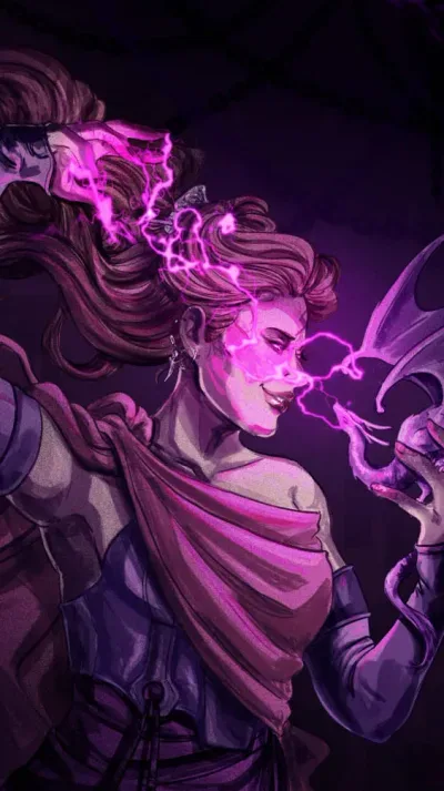 Arte autoral de carta de Arcanum: criatura dark fantasy 5