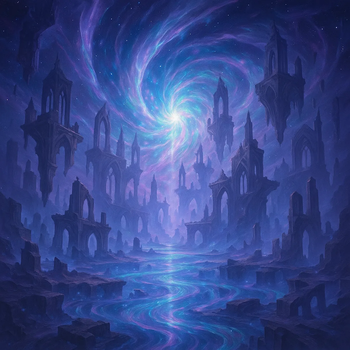 The Prismatic Veil crossing the sky of Arcanum